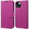 OCASE Custodia iPhone 15, Cover iPhone 15 Interno TPU Antiurto Portafoglio [RFID Blocking] [Carta Fessura] [Supporto Stand] Custodie in Pelle per iPhone 15 (6,1 Pollici) - Rosa Lampone