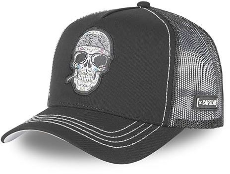 Capslab Chupa Chups Black Skull Trucker Cap - One-Size