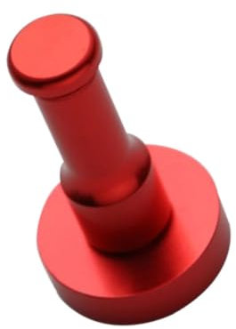 HOOTNEE Space Aluminium Türhaken Metallhaken Rostbeständig Für Küche Schlafzimmer Bad Ohne Bohren Haftend Runder Wandaufhänger in Rot Für Kleidung Handtücher Hüte