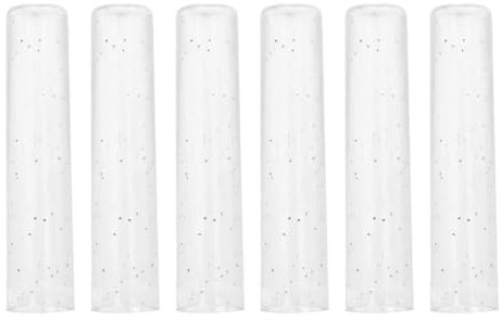 YANGLY 6 Stück niedliche Bleistiftkappen-Hülsenabdeckung, Verlängerung, Kunststoffschutz, Schulbedarf