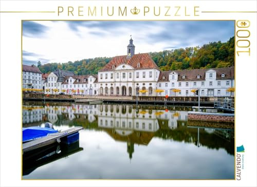 Puzzle · Das Hafenbecken und Rathaus (Langzeitbelichtung | 1000 Teile · Lege-Größe 64 × 48 cm · CALVENDO Puzzle