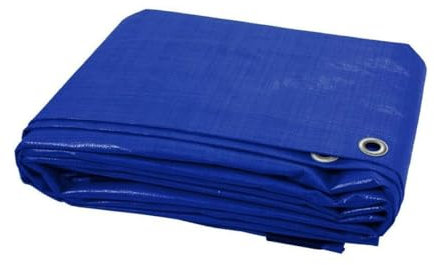 Blue Heavy Duty Tarpaulin Waterproof Cover Tarp Ground Camping Sheet Tent (6x8m)