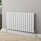 Radiant Living® 600 x 1064mm White Horizontal Designer Radiator Single Column Flat Panel Modern Modern Central Heating Panels Bathroom Radiators