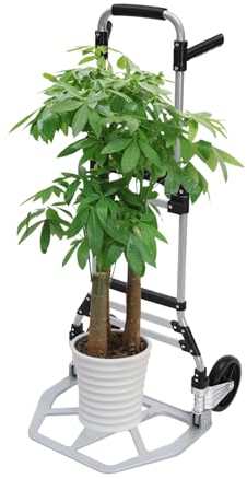 Sackkarre Klappbar Trolly Dolly aus Stahl Faltbarer Trolley, Aluminium Transportkarre klappbar Handkarre Gepäckabfertigung mit Rädern, Aluminium Transportkarre Gewichtskapazität 120kg.