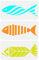 FINGERINSPIRE 3 Stück Geometrische Fisch Malschablone 30x15 cm Wiederverwendbare Nadelstreifen Fisch Zeichenvorlage DIY Sommer Meer Thema Heimdekoration Schablone Zum Malen Auf Holz Wand Stoff Möbeln