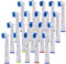 ZZ-Clan - Ersatzbürsten kompatibel mit Oral B Aufsteckbürsten für elektrische Zahnbürsten -Bestleistung- Kompatibel mit OralB Precision Clean, Vitality, Oral-B Professional Aufsätze (20 Bürstenköpfe)