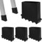 ZHMKYD13 Embout Escabeau Lot De 4 Patin Echelle Couvre-Pieds D'Échelle Pieds d'Échelle De Rechange En Caoutchouc Pied Escabeau Échelle Pieds Tampons En Caoutchouc Protections De Pieds D'Échelle Noir