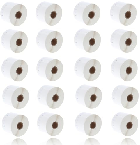 P4Y Thermo-Etiketten kompatibel mit Dymo Label Writer 11354 57 X 32 mm weiß 20 Stk.
