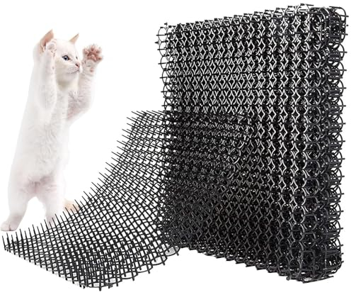 12 Piezas Alfombrilla Repelente para Gatos | P-inchos Anti Gatos | Ahuyentador Gatos Estera Disuasoria De Gato para Cerca De Granja De Jardín Yard Paisajismo 21x16cm