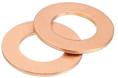 QUARKZMAN M10 Rondelle Plate, 25 Pcs Rondelles Plates à Anneau en Cuivre 18mm OD Joint d'Étanchéité en Métal pour Vis, Boulons, Écrous