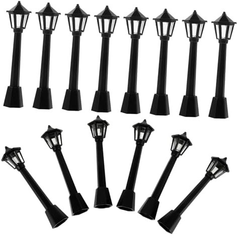 WHAMVOX 25stücke Teiliges Miniatur Straßenlaternen Aus Plastik Dekorative Modelle Für Puppenhäuser Und Mikro-landschaften Stabil Für Miniaturhäuser Und Spielzeughäuser