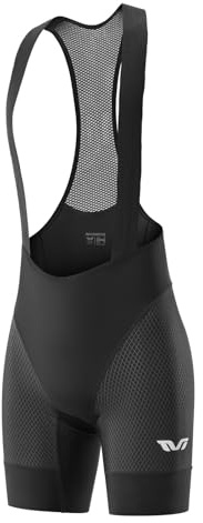 ROCKBROS TVI Radsport Trägerhose für Damen Sommer, Fahrradhose Kurz Gepolstert Bib Shorts Mit Tasche Schnell Trocknende Stoßfeste Radlerhose Träger für Rennrad MTB
