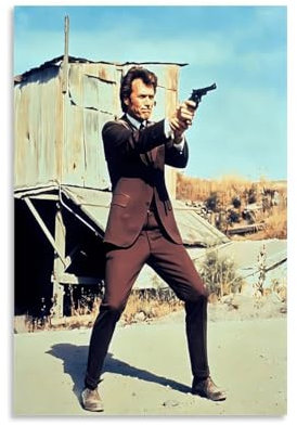 Clint Eastwood Dirty Harry Poster Dekorative Malerei Leinwand Wandkunst Wohnzimmer Poster Schlafzimmer Malerei,Wandkunst Bilddruck Moderne Familienzimmer Dekor 08x12inch(20x30cm)