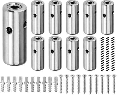 Huyeruie A Rankgitter für Drahtseile – Set mit Spalieren für Außenwände aus Draht | Wand-Rankgitter für den Außenbereich aus Edelstahl | Drahtseil-Set