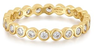 ANIA HAIE Damen Ring CHIC Creator Bezel Set Ring aus 925 Sterling Silber, besetzt mit 22 Zirkonia, inkl. Geschenkverpackung