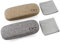 UB ULABLO®️ 2 Fundas de Gafas Rígidas + 2 Gamuzas Limpia Gafas | Estuche para Gafas Rígido para Mujeres y Hombres. (Gris y beige)
