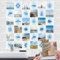 36 Stück Fliesenaufkleber Bad & Badezimmer Selbstklebende- Fliesenfolie PVC mit Leuchtturm Strand Maritime Deko-Wasserdicht Quadratisch Fliesensticker für Wand-fliesen Dekorative (01, 15x15cm)