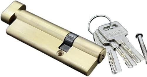 JNHGSHUAISDF Zylinderschloss Zylinderschloss, Türschloss mit Schlüssel, Messingzylinder, Aluminiumlegierung, Tür, Kunststoff, Stahl, Schlafzimmertür, Einzel-Doppel-Offener Schließzylinder.(80(50 30))