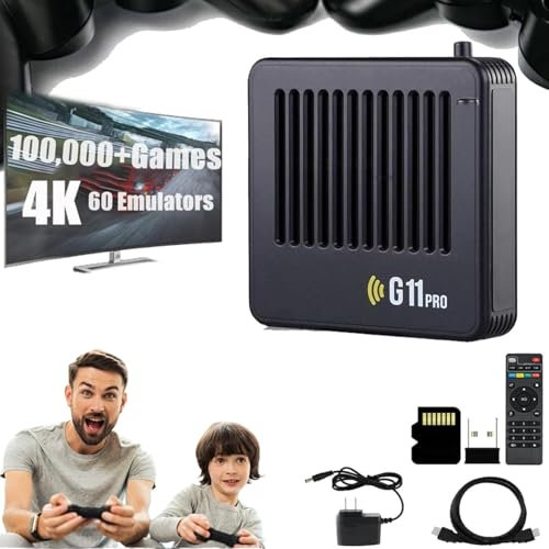 Retrowave G11 Pro 4k Game Box, Retrowave Game Box Retro Gaming Console, 2.4g Wireless Dual Controllers,Tv Games Plug and Play (256g)