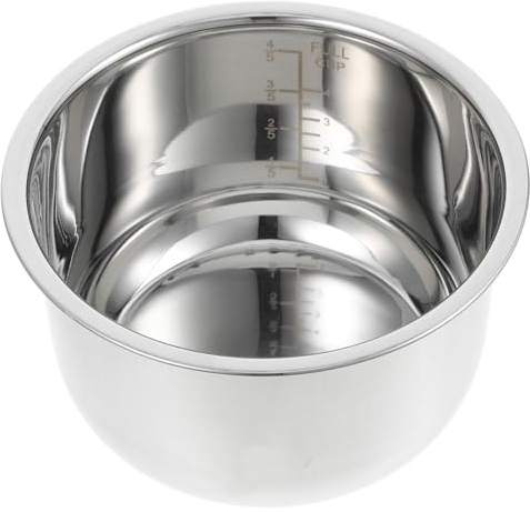 GALPADA Olla Interior de Acero Inoxidable de 2l para Arrocera Eléctrica, Capacidad Grande y Revestimiento Antiadherente, Reemplazo Adecuado para Olla Clásica en Cocina