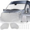 3 pcs protección Solar Alfombrillas térmicas para Ford Transit Van MK7 2015-2025, Coche Parabrisas Parasol reemplazo, Coche Impermeable Parabrisas Cubierta, Cabina Interior Parasol para oscurecer