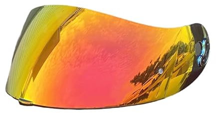 Motorrad Helmvisier, X803 Shield Visier for Nolan Xlite X803 X803RS X802RR Gesichtsschutz UV-geschützte Windschutzscheibe Motorradhelm-Zubehör (nur for den Gold-Day-Einsatz)(Revo Deep Red-day use only