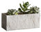 Macetas rectangulares con Vetas de Piedra y Orificios de Drenaje, de Cemento, para Dormitorio, alféizar de Ventana y jardín (3 tamaños), Grandes (Color S)