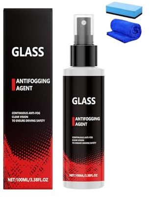 Antibeschlagspray für Autoscheiben und Spiegel – Langanhaltender Entfeuchter, wasserabweisende Beschichtung und streifenfreier Reiniger für Fenster, Motorradvisiere und Duschwände (1)