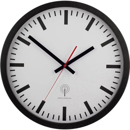Eurotime 56862 Funk-Wanduhr Bahnhof 40cm