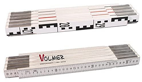 Nivellierzollstock 3 m (Geometer-Maßstab), Transportlänge 37,5 cm – E-Teilung/mm-Teilung