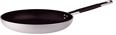 Pentole Agnelli ALSC111BSC24 Platinum Padella Scasata Alta a Saltare, in Alluminio, Spessore 3 mm, con Manico Tubolare in Acciaio Inossidabile ”Cool”, 24 cm, Argento
