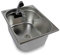 Edelstahl Spülbecken Camping Spüle Waschbecken + Ablauf 325x265x150mm London Wasserhahn integriert (ad-ideen)