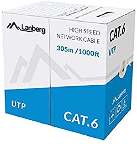 LANBERG BOBINA DE CABLE LCU6-10CC-0305-S,RJ45,CAT6,UTP,AWG23,305M,GRIS