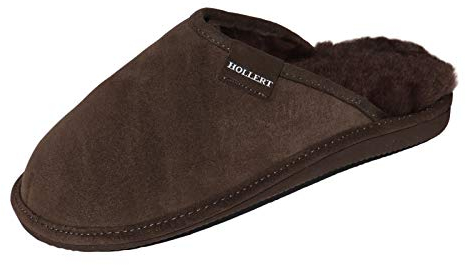 Lammfell Hausschuhe Frau Holle Premium Damen Fellschuhe aus 100% Merino Schaffell Größe EUR 39, Farbe Braun