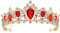 Frcolor Tiara Krone für Frauen, Strass Queen Crowns Hochzeit Tiaras Kronen Stirnband (rot)