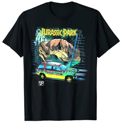 Jurassic Park Vintage Safari Drive Scene T-Shirt