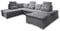 NALO Wohnlandschaft in U-Form, Stoffbezug Dunkelgrau - Ausziehbares Sofa mit Schlaffunktion & Bettkasten - 324 x 107 x 170 (218) cm (B/H/T)