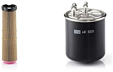 Original MANN-FILTER C 12 178/2 - Luftfilter - für PKW & Kraftstofffilter WK 820/1 – Für LKW