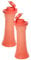Tupperware Salz- und Pfefferstreuer, Korallenfarbe, Mini-Sanduhr-Design, 10,2 cm hoch, Kunststoff, Durchsichtig, Nahezu Luftdicht und Flüssigkeitsdicht, Spülmaschinenfest, BPA-frei