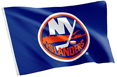 New York Islanders Team NHL National Hockey League 100% Polyester Indoor Outdoor 91 x 152 cm (Design #1)