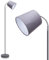 Aigostar Stehlampe mit Fußschalter， E14 Fassung mit Grau Lampenschirm， Stehleuchte mit Metallsockel， Moderne Vintage Standleuchten Leselampe für Wohnzimmer， Schlafzimmer