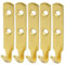 5 x fiXte Brass Picture Hook Heavy Duty Large J Style Hanging Mirror Picture Frames