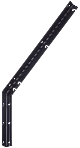 Garmix Stacheldrahthalter Befestigung Stacheldraht Natodraht Verzinkt Schwarz Gerade 45° (45 Grad 3mm/4cm Schwarz)