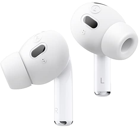elago [6 Pairs] Ear Tips with Earbuds Cover Compatible with AirPods Pro 2 - [3 Sizes: Large + Medium + Small], Compatible with Apple AirPods Pro 2nd Generation (White)