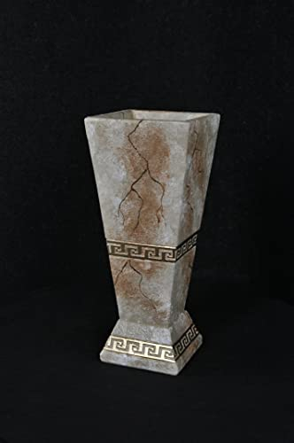 Blumenvase Barock Vase Antik Stil Handbemalt Blumenkübel Robust Retro Vintage Stil Medusa Mäander Dekorative Vase