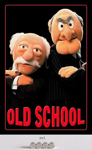 Metall Schild 20x30cm mit 4 Magneten Muppet Show Old School Blechschild Waldorf Statler