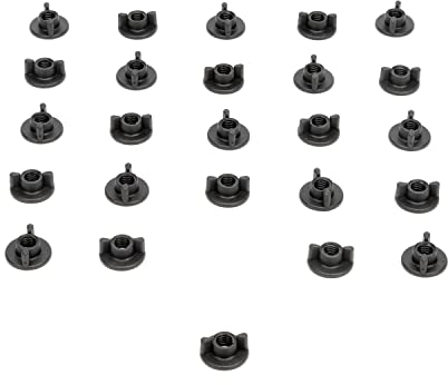 STEY ACCESORIOS 25 Stück Flügelmutter, Sterngriffmutter aus robustem Kunststoff, Flügelmutter für Metrica M6 Schrauben. Made inEU.