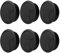 TONAUP Lot de 6 passe-câbles de bureau - Diamètre : 60 mm - Noir - Passe-câbles à enfoncer pour trou de câble, table, bureau, plans de travail
