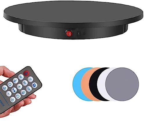 DPDZSW Drehteller Elektrisch,360 Grad Professioneller Drehscheibe Elektrisch Für Fotografie,60cm/42cm mit Fernbedienung für Produktfotografie,Schmuck Display,Shop Ausstellungsstand,Black-42CM