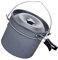 Toddmomy 1 Satz Camping-hängetopf Groß Bausatz Backpacking Kochtopf Outdoor-kochtopf Camp Kaffeekanne Stahl Tragbarer Kochtopf Tasse Gas Hölzern Küche Gerät Aluminiumoxid Gebraten Reisen